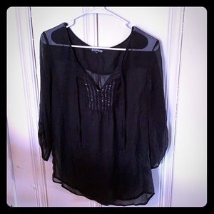 Sheer Black Top (Express)